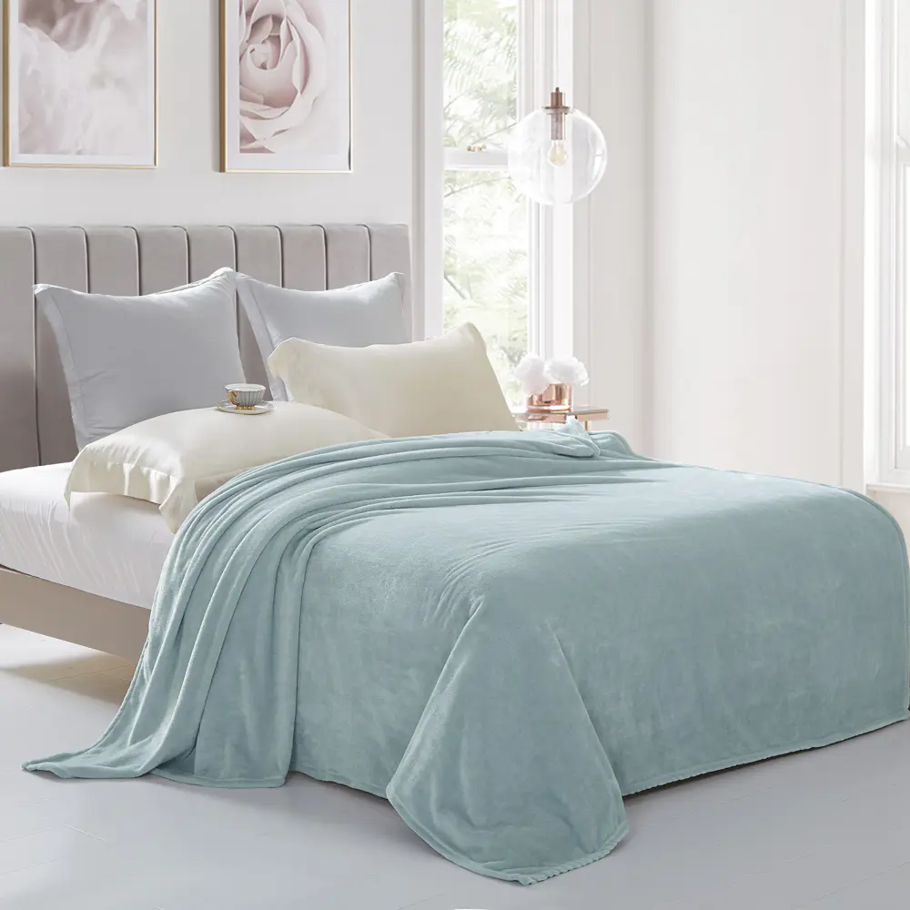 Плед Orel 140x200 см велсофт цвет бирюзовый СТОЛИЦА ТЕКСТИЛЯ STLM-2077365 - Вид №3