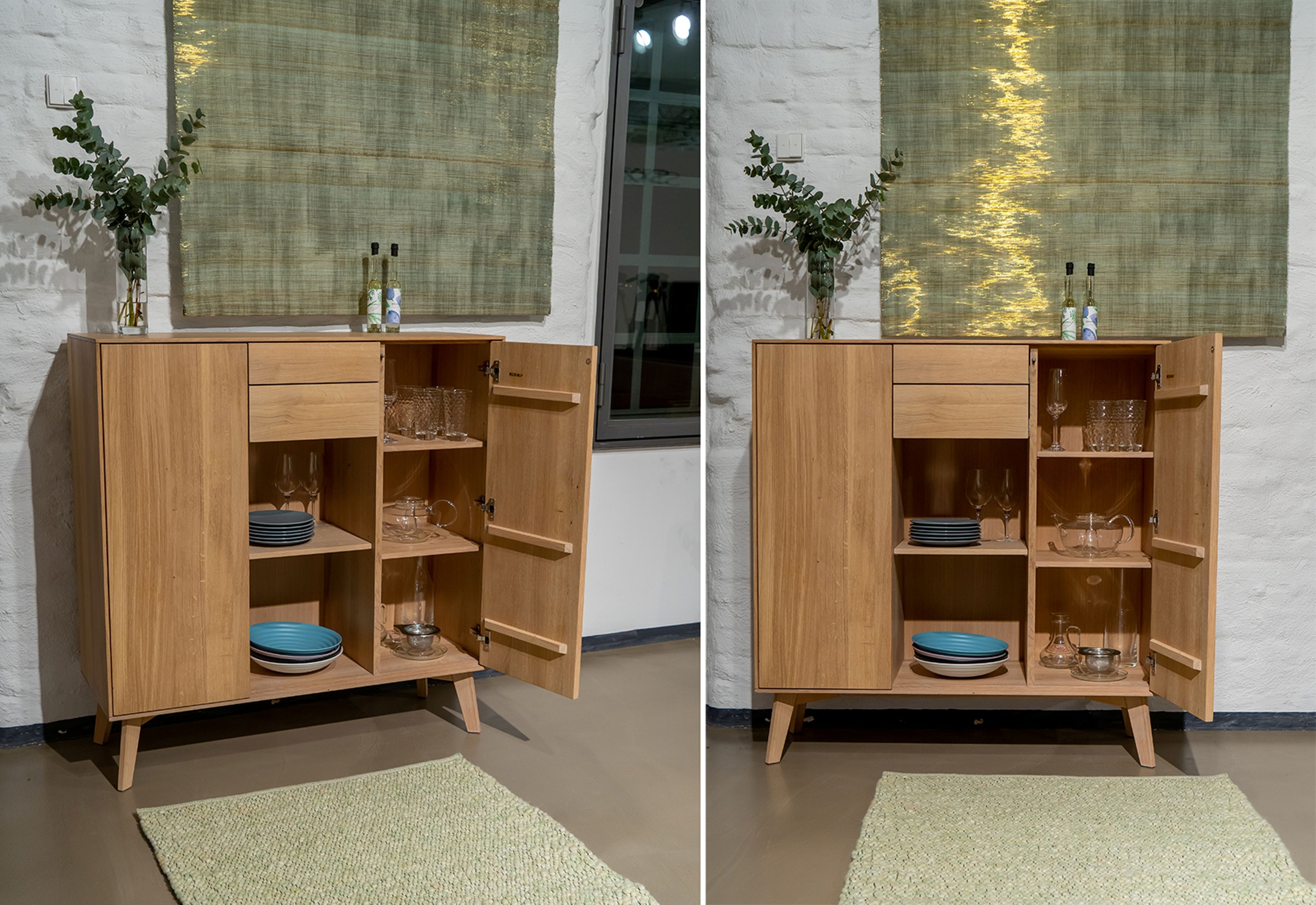 Деревянный сервант с распашными дверцами и ящиками sixay furniture Finn ARCH-00014229 - Вид №3