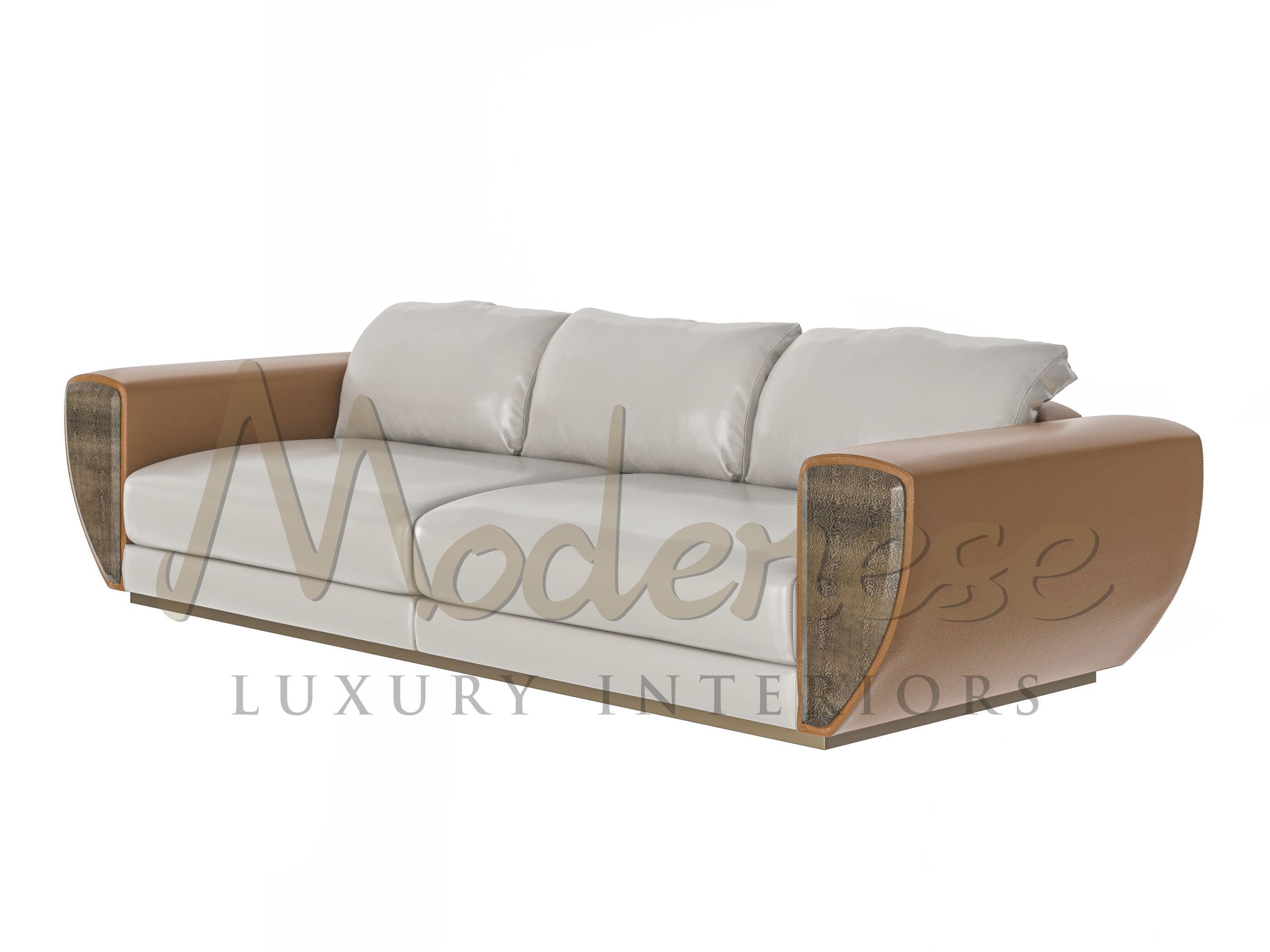4-местный кожаный диван Modenese Luxury Interiors AURA MINIMALIST ARCH-00061288 - Вид №1