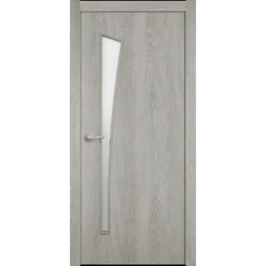 Дверь межкомнатная остекленная с замком и петлями в комплекте Белеза 60x200 см HardFlex цвет дуб тернер серый