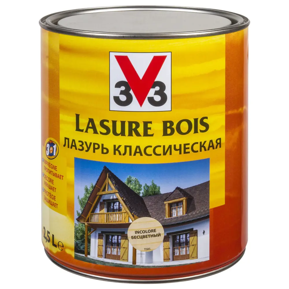 Антисептик V33 полуглянцевый прозрачный 2.5 л STLM-2117449