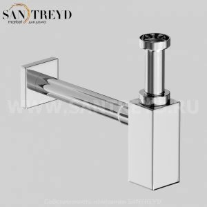 SF051CR Квадратный сифон 5 см хромированный Globo ACCESSORIES Италия