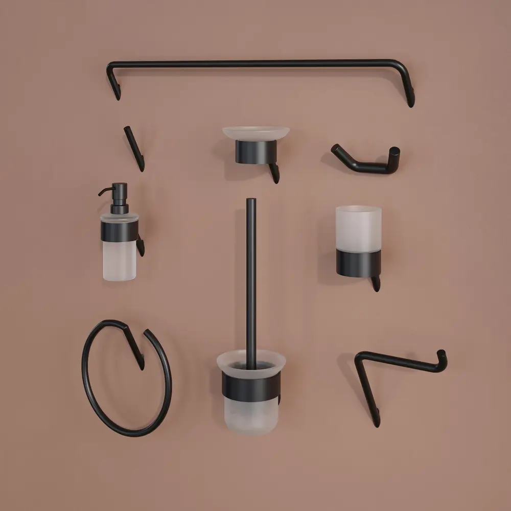 89379394 Мыльница Iddis Line LMLINSG0Bi42 подвесная стальная цвет черный STLM-1575751 - Вид №3