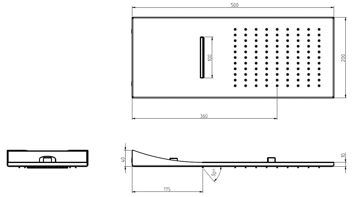 Настенная душевая головка из нержавеющей стали с системой защиты от накипи Rubinetterie Frattini душевые ARCH-00070914 - Вид №6