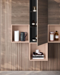 Одноместный подвесной умывальник с ящиками