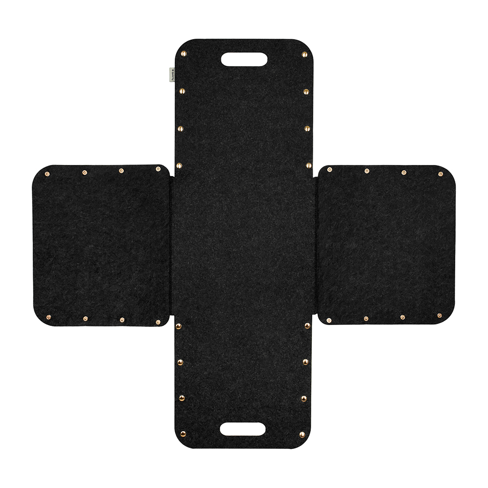 Корзина складная фетровая 27 л темно-серая Qwerty QWERTY  00-3971604 Серый  - Вид №2