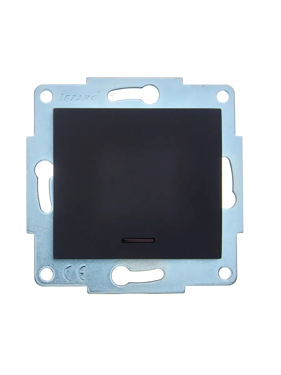 ASTI Выключатель с подсветкой чёрный бархат механизм LEZARD 7081-4288-111