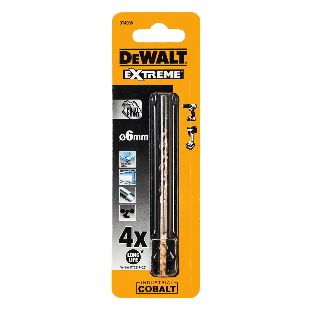 Сверло по металлу Dewalt 6х93 мм STLM-2112643 - Вид №1