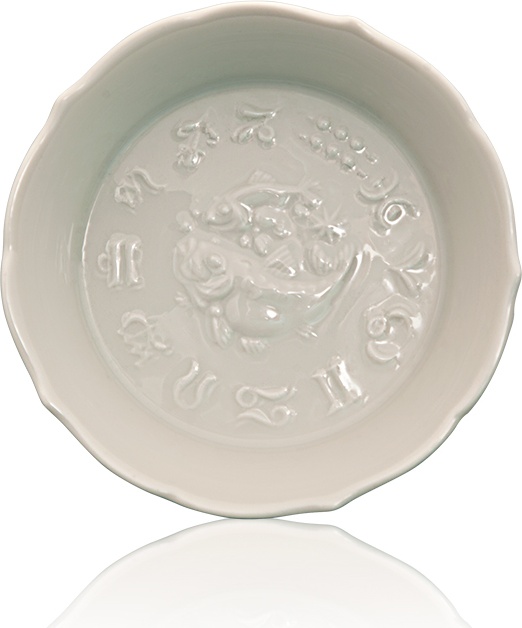 93218 Meissen Розетка 8см "Рыбы" (белая) Фарфор 