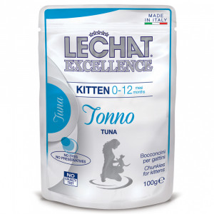 ПР0059856 Корм для котят EXCELLENCE тунец в соусе пауч 100г LECHAT