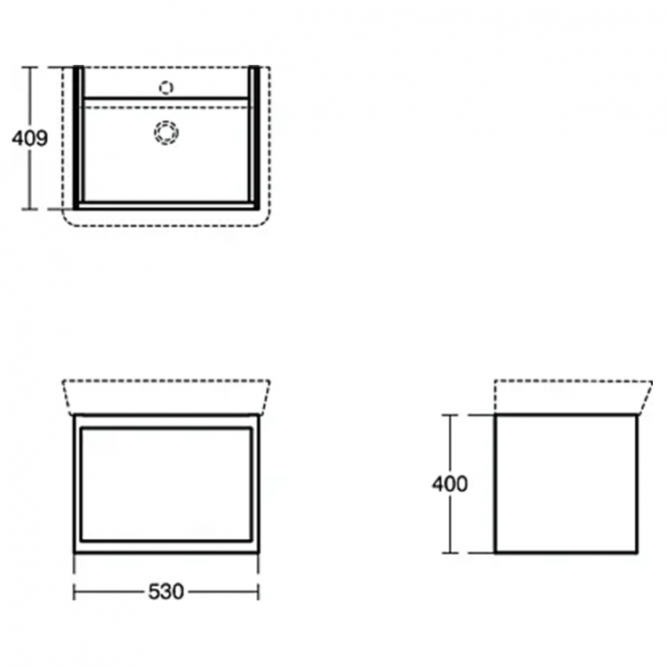 E0846B2 Тумба для раковины 60 см Ideal Standard CONNECT AIR - Вид №4