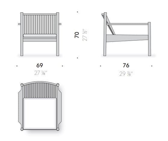 Кресло из ясеня и кожи с подлокотниками DE PADOVA Ava ARCH-00031083 - Вид №10