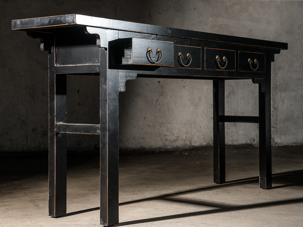 Консоль черная с ящиками прямоугольная "Кан-ань" ДОМАШНЯЯ ОБСТАНОВКА  017350 Черный Santreyd  - Вид №4