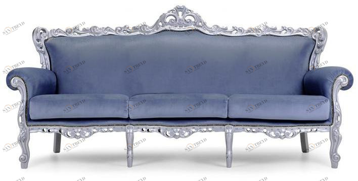 Domingo Salotti 3-х местный кожаный диван с обивкой Barokko sun-id-1448003