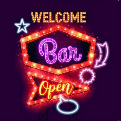 Б0040133 Картина на холсте с LED подсветкой Welcome Bar FP00285, 40*40 см (6/162) Innova