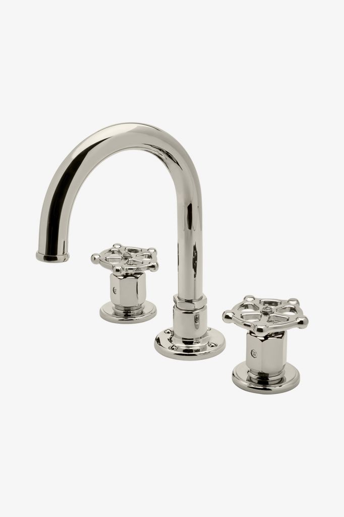 RGLS02 Регулирующий смеситель для унитаза с тремя отверстиями, установленным на палубе, с металлическими колесными ручками Waterworks 