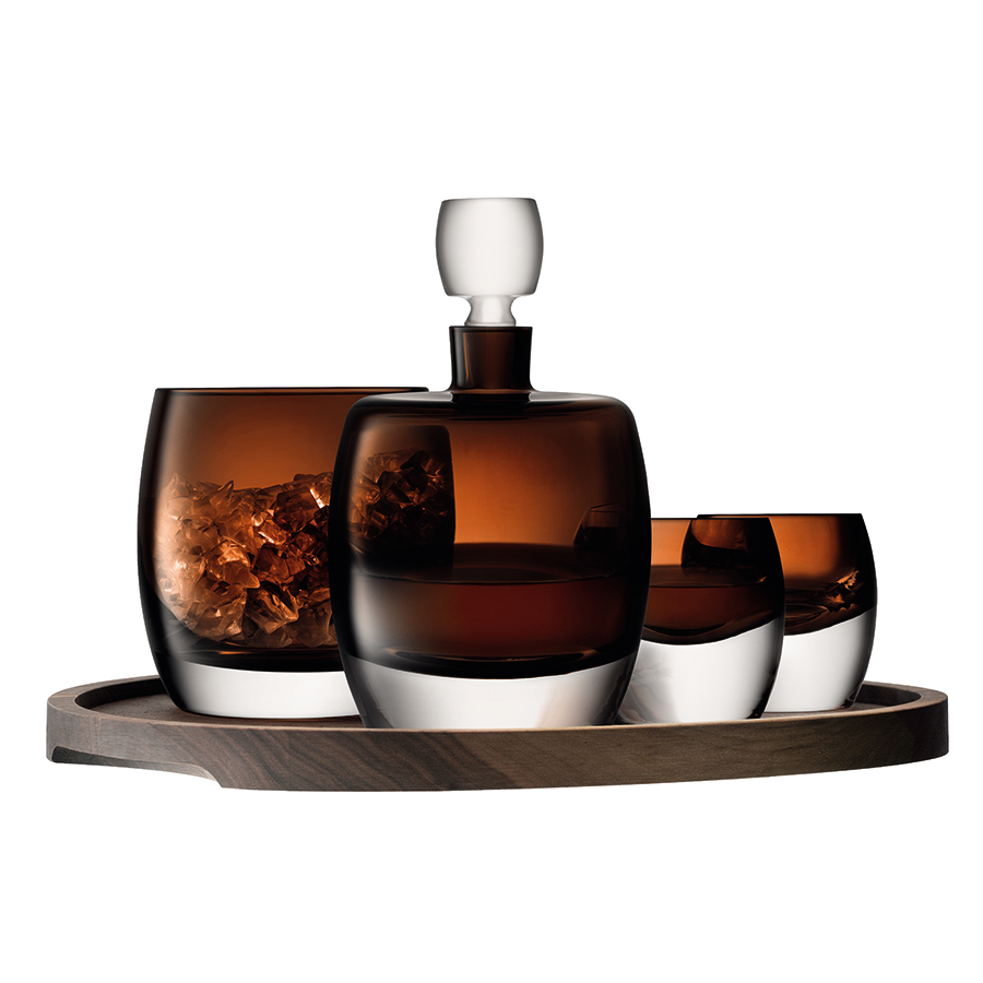 Набор для виски с деревянным подносом whisky club LSA INTERNATIONAL WHISKY 00-3863300 Коричневый;прозрачный  - Вид №4