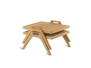 Прямоугольный штабелируемый низкий стол из тикового дерева