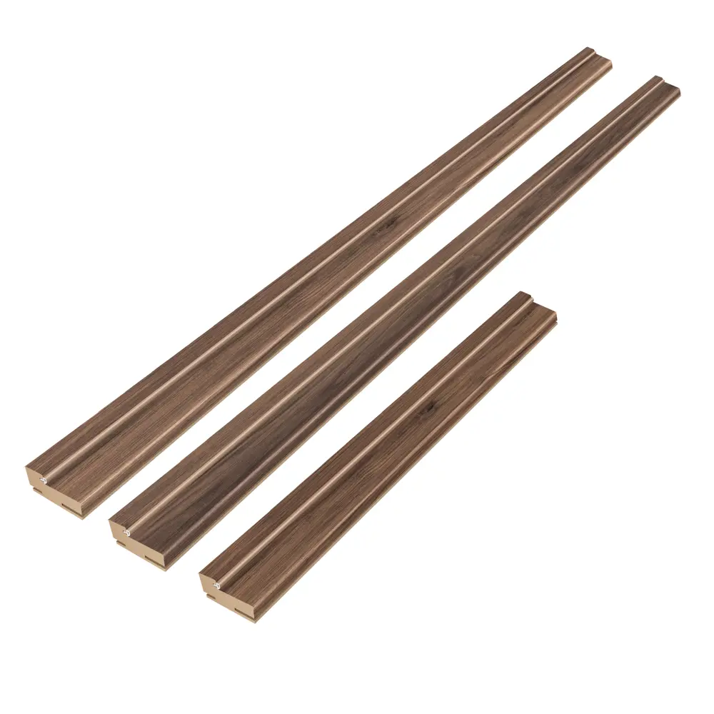 Дверная коробка Дуб Шуя телескопическая 2070x70x32 мм ПВХ цвет коричневый KREAFORTA STLM-2022628 - Вид №1