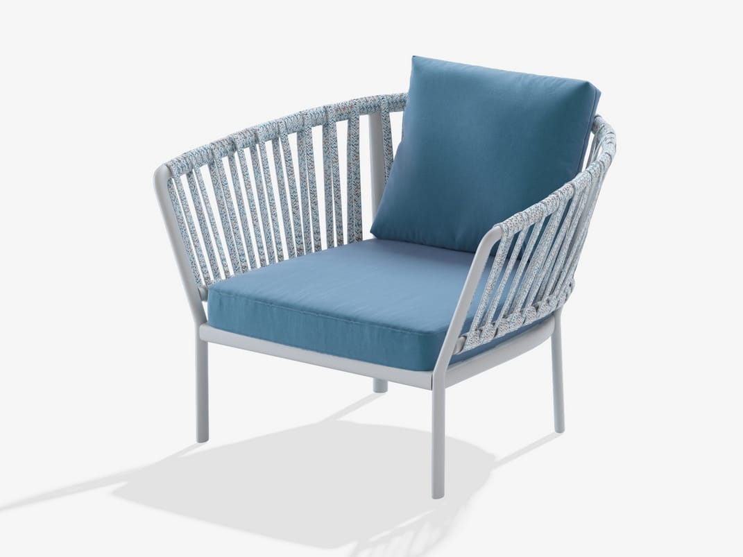 Алюминиевый и тканевый садовый стул с подлокотниками FAST Ria ARCH-00000336