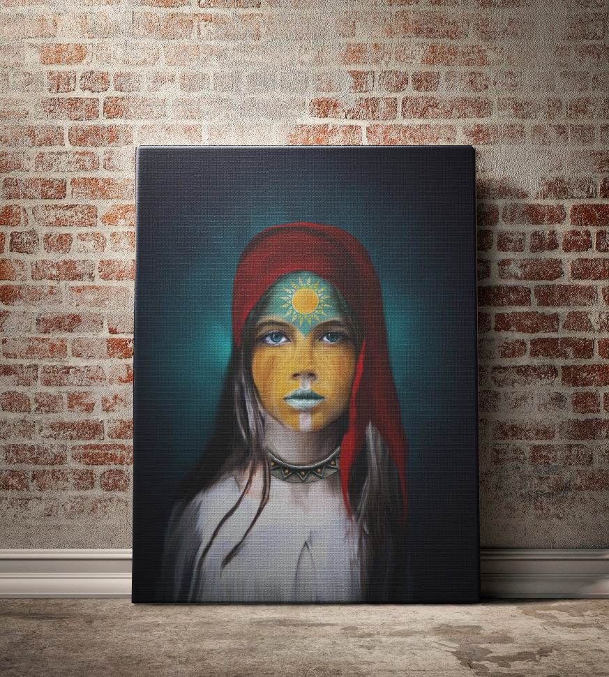 Картина с покрытием объемным гелем 100х80 см The Ra by Riza Peker ICON DESIGNE  096856 Синий;черный;разноцветный  - Вид №1