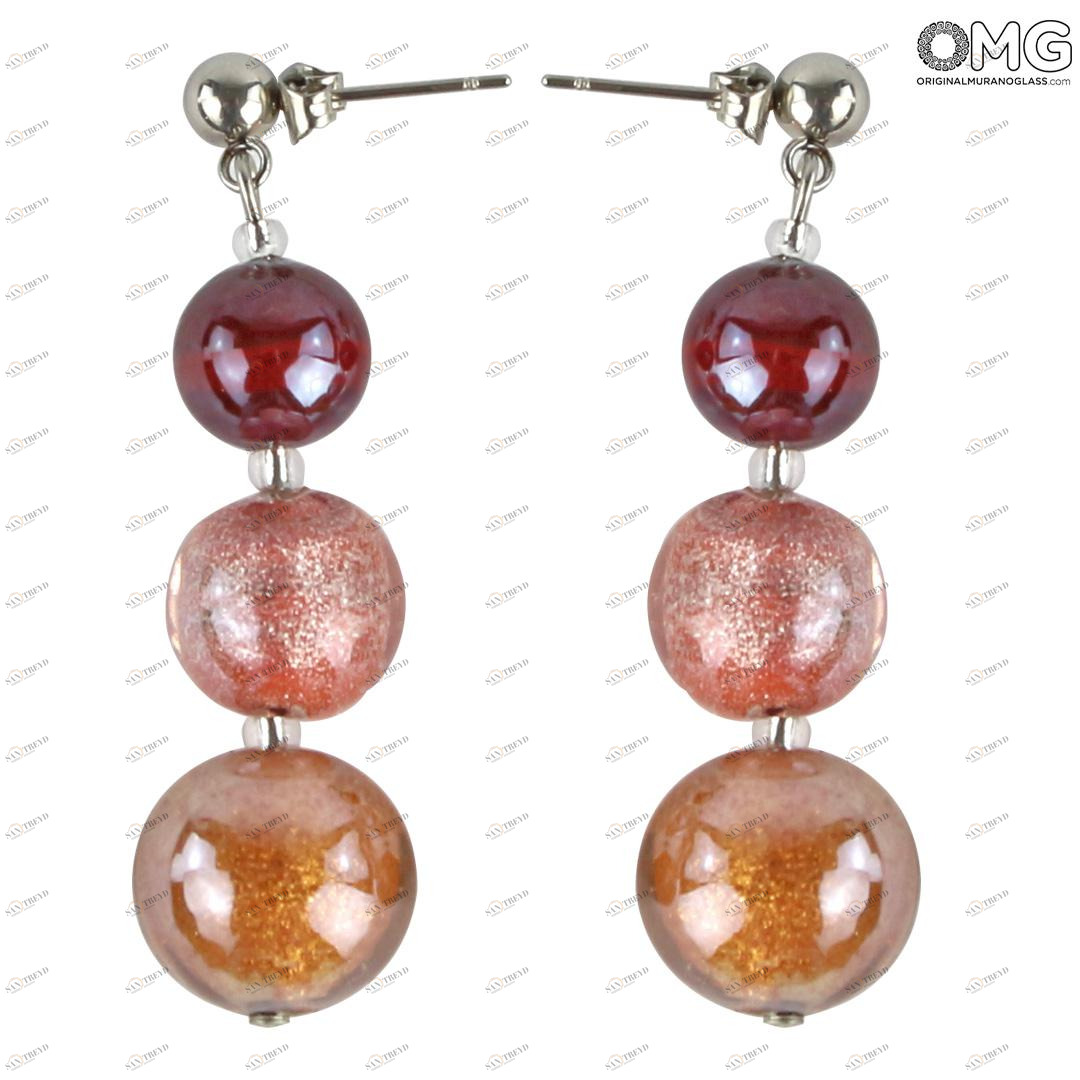 4456 ORIGINALMURANOGLASS Серьги Беззаботность - Коллекция Antica Murrina - муранское стекло OMG 4 см 