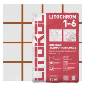 Затирка цементная Litokol 1-6 C.90 цвет красно-коричневый 25 кг 82253052 STLM-2042316