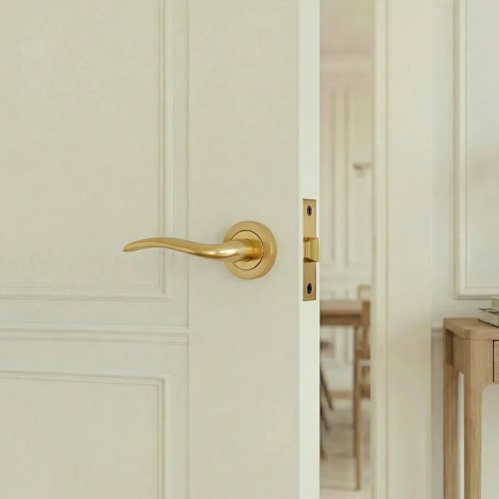 Дверные ручки Punto Real без запирания цвет матовое золото STLM-2125578 - Вид №4