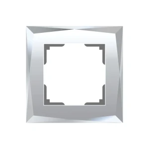 Рамка для розеток и выключателей Werkel Diamant А045795 1 пост стекло цвет зеркальный