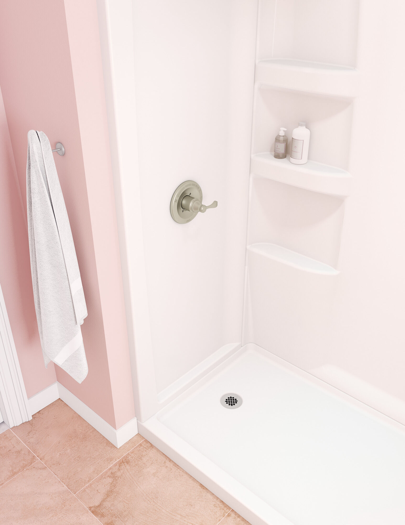 ProCrylic 60 дюймов x 32 дюйма. Душевой поддон, левый слив Delta Faucet B78513-6032L-WH - Вид №1