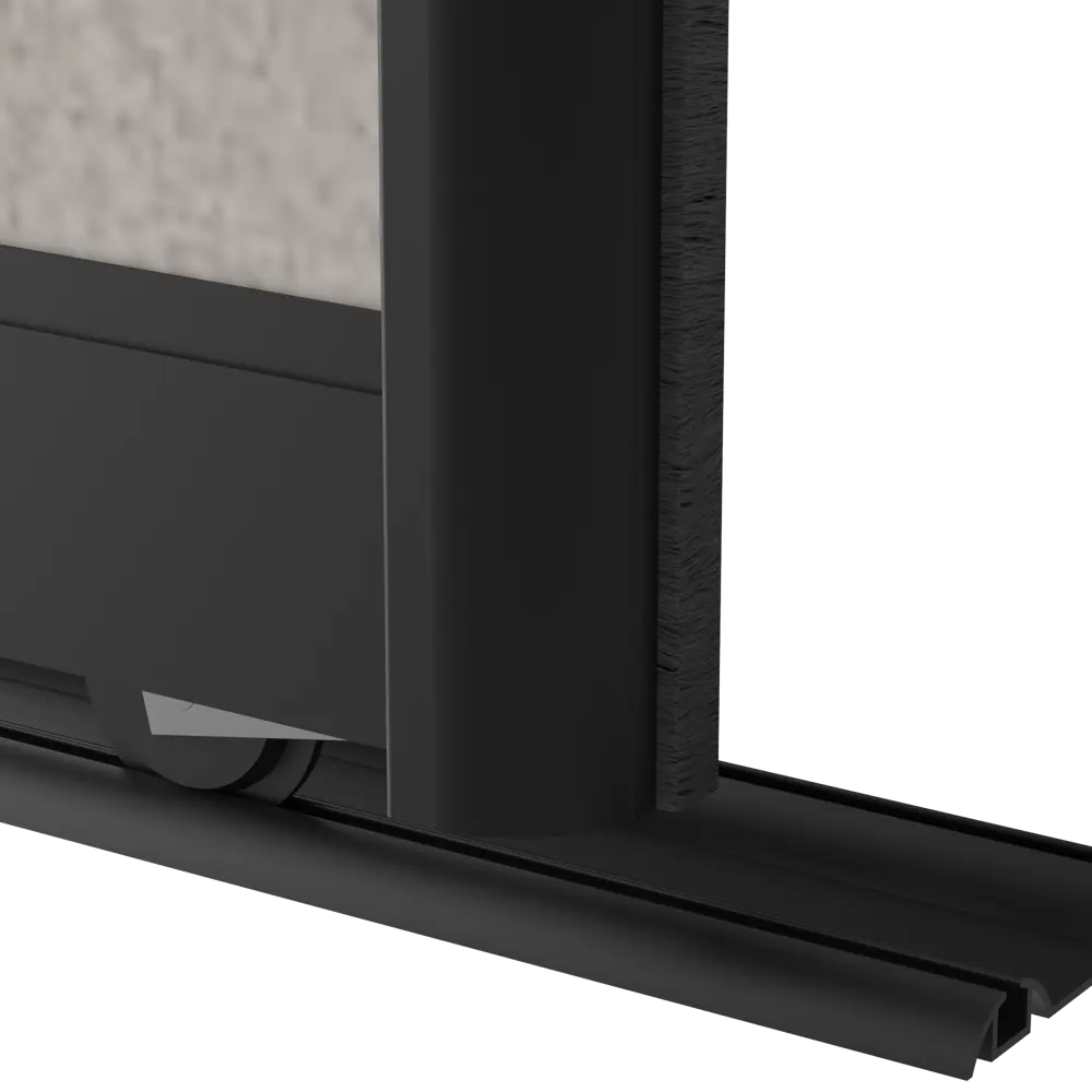 Дверь-купе KONSENSA 244.5x80.4 см МДФ цвет бетон профиль черный 89444099 STLM-2025274  - Вид №5