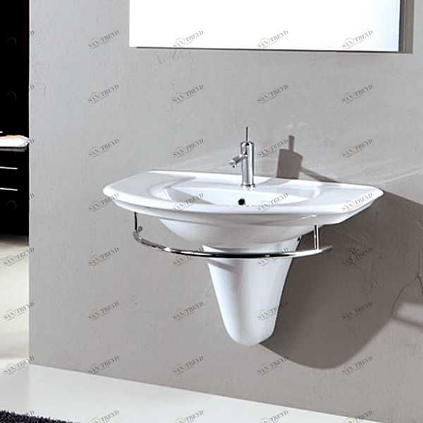 8140 Подвесная раковина настенная овальная Olympia Ceramica  белая 