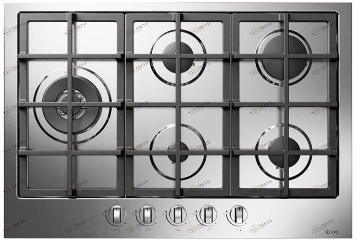 Ilve Газовая встраиваемая плита из нержавеющей стали Pro line Hcl75sck Santreyd 