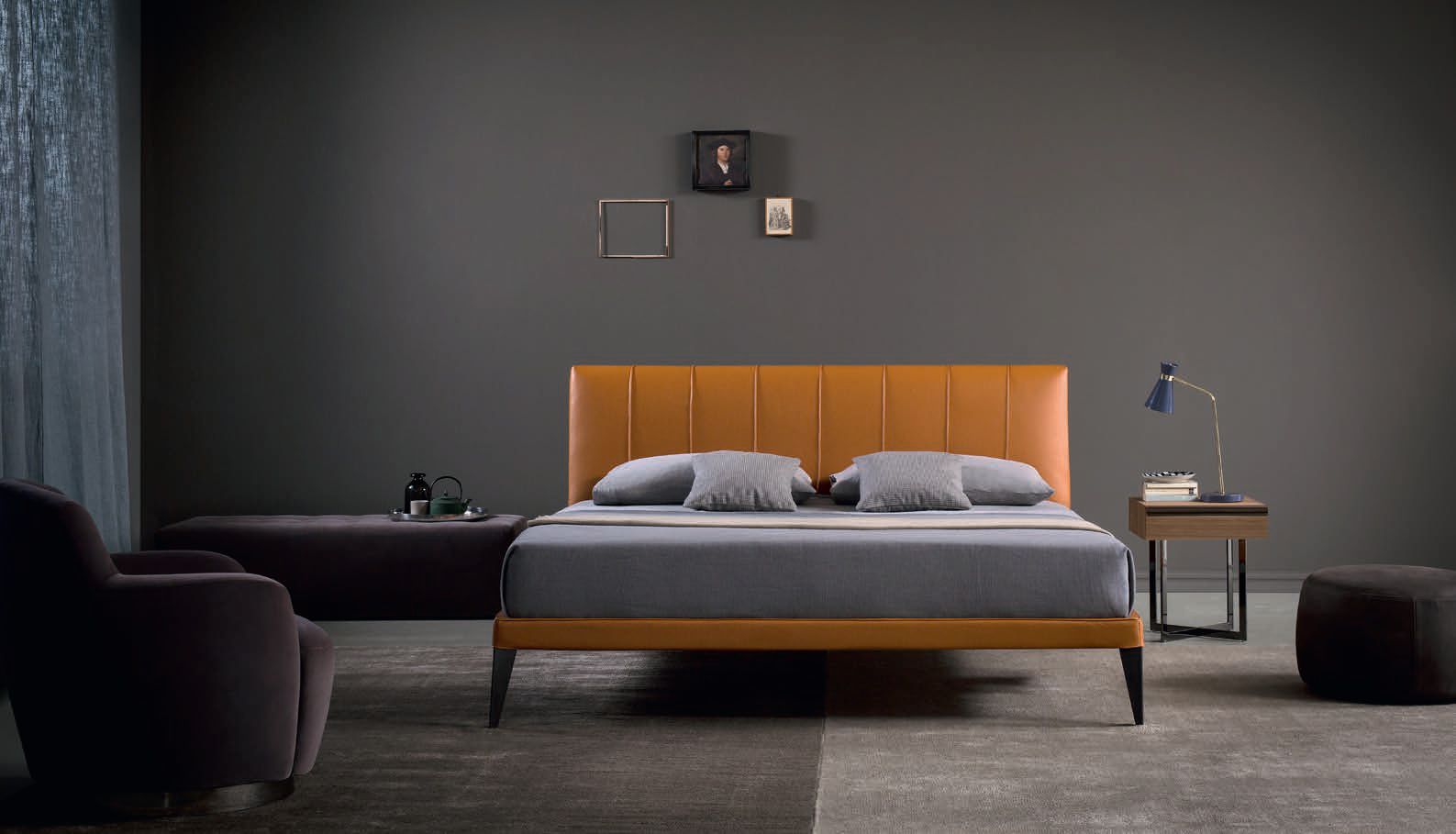 Квадратная прикроватная тумбочка из дерева с ящиками BODEMA профиль ARCH-00046741 - Вид №4