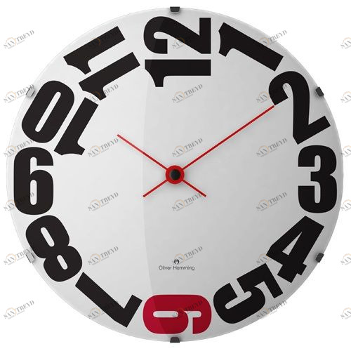 Настенные часы Vitri, Ø37 см, белые, W370DG20WR Oliver Hemming 