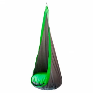 Подвесное кресло-кокон серо-салатовое ПОКАЧАЙКА  326713 Серый