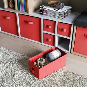 Короб Spaceo KUB Carmen 15x31x15 см 6.9 л полиэстер цвет красный 81990633 STLM-2055631