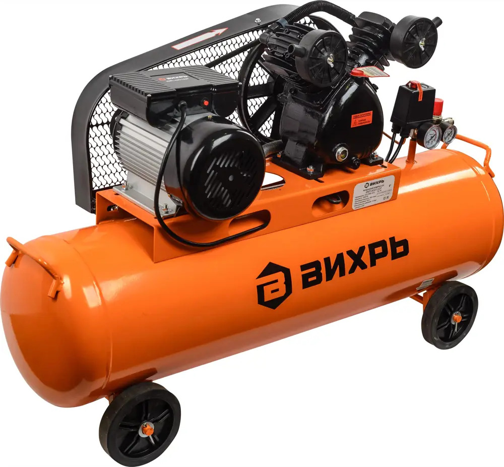 Компрессор ВИХРЬ КМП-400/100Р с ременным приводом 100л 89159342