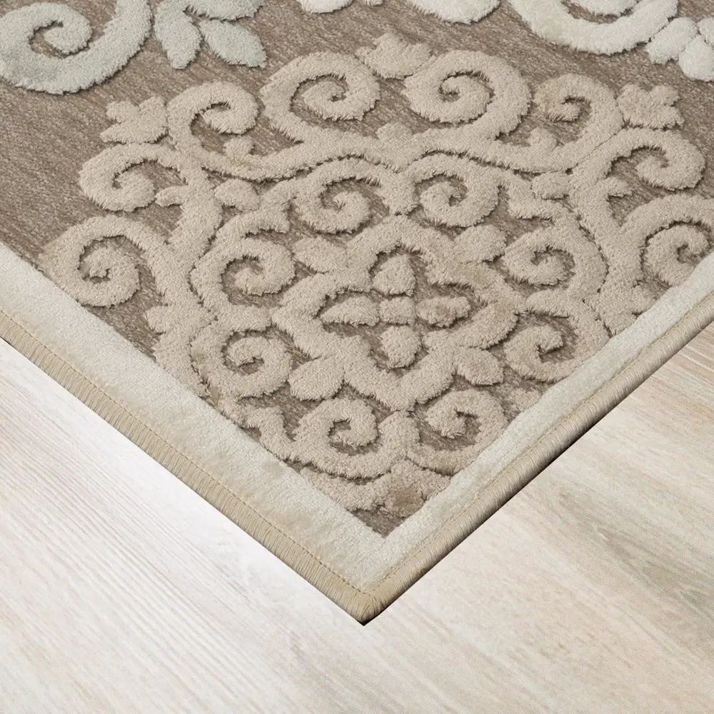 Ковер вискоза Genova 001-655590 240x340 см цвет бежевый RAGOLLE STLM-2032976 - Вид №1