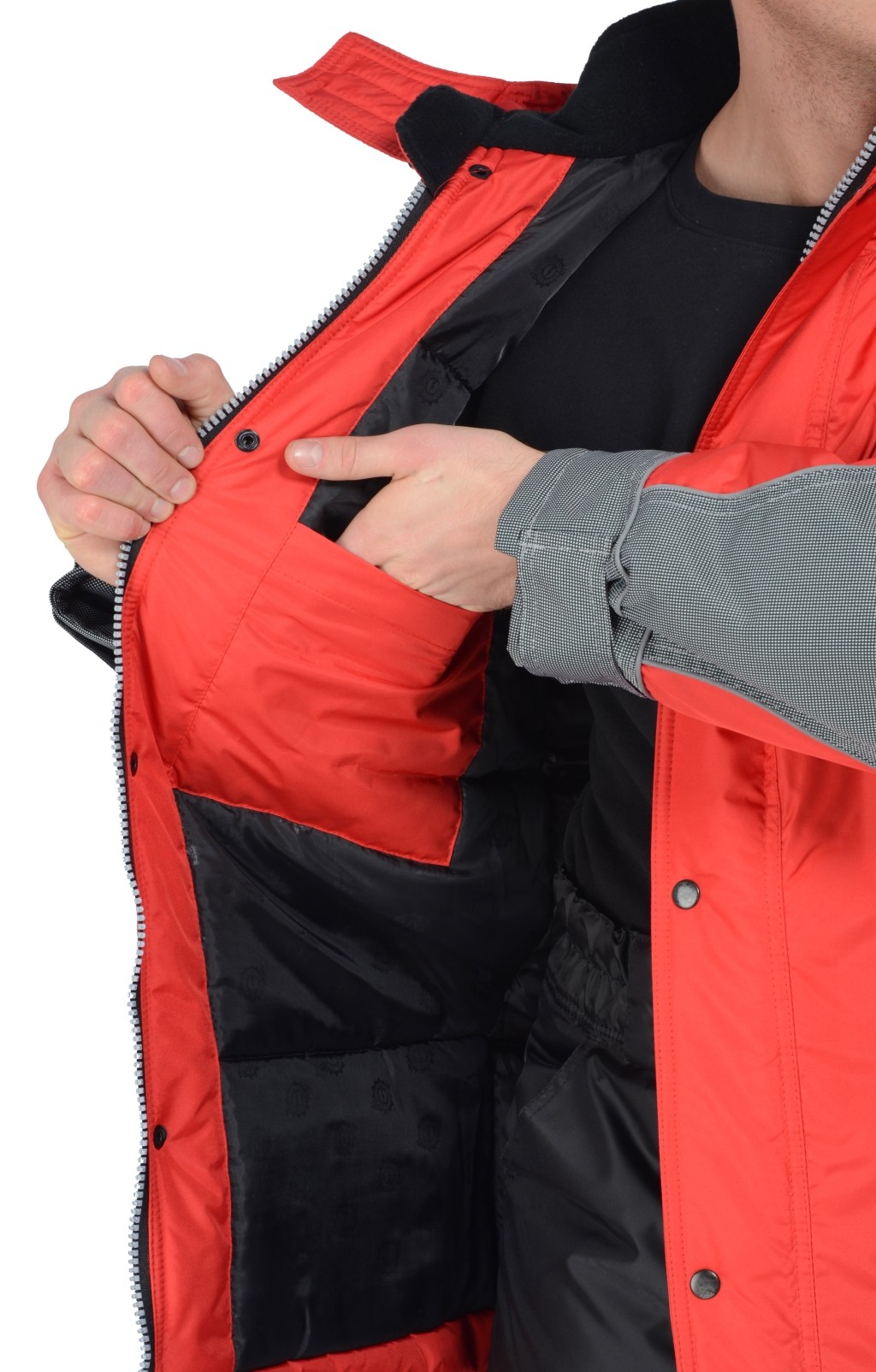 63122 Куртка "Ультра" зимняя красная  Зимняя спецодежда  размер 60-62/182-188  - Вид №14