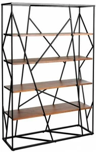 Angel Cerdá Открытый двусторонний книжный шкаф из стали и дерева Nature life 3103