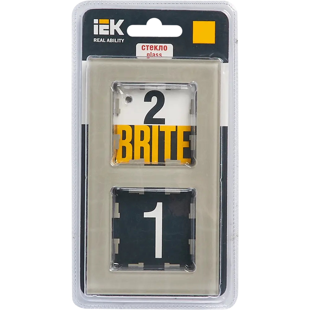 Рамка для розеток и выключателей IEK Brite 2 поста цвет дымчатый 87761316 STLM-2075026 - Вид №3