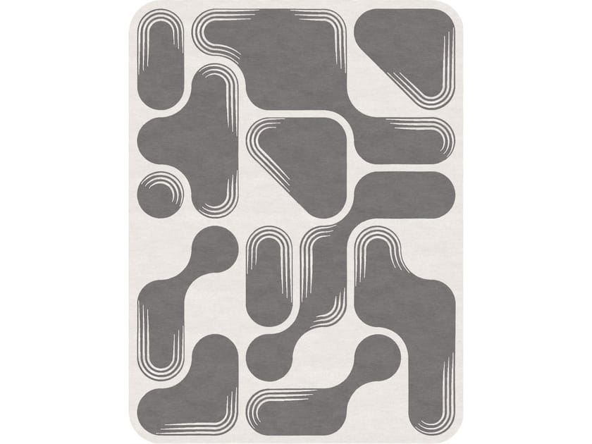 Бамбуковый Шелковый прямоугольный ковер Tapis Rouge Typo ARCH-00102558