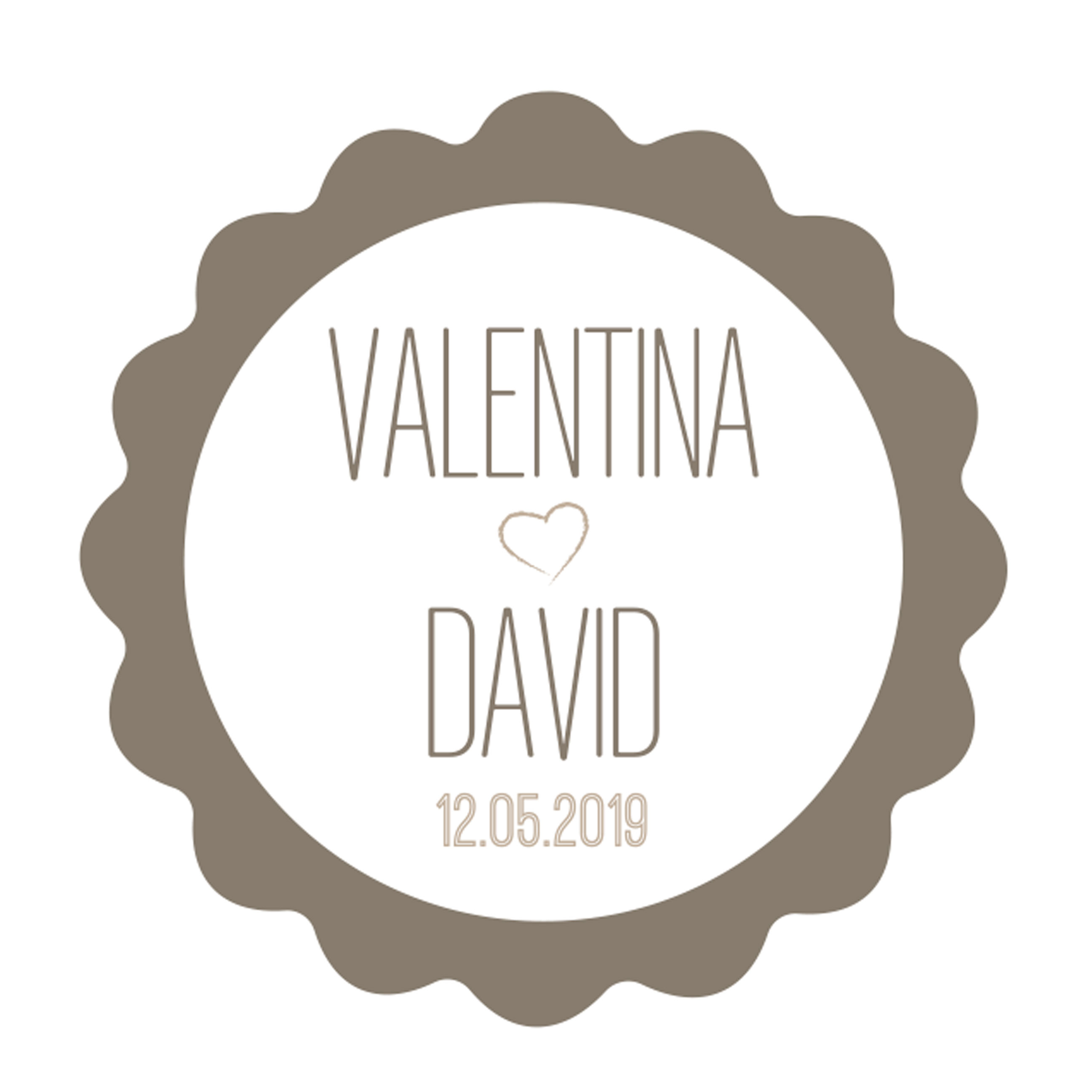 X629.11 PERS. 120 Стикеры на заказ серые волны с сердцем Dekoraniaevents Bodas 