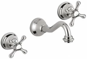 Rubinetteria Giulini Смеситель для умывальника настенный на 3 отверстия без сливного крана Lotus - vienna F0522