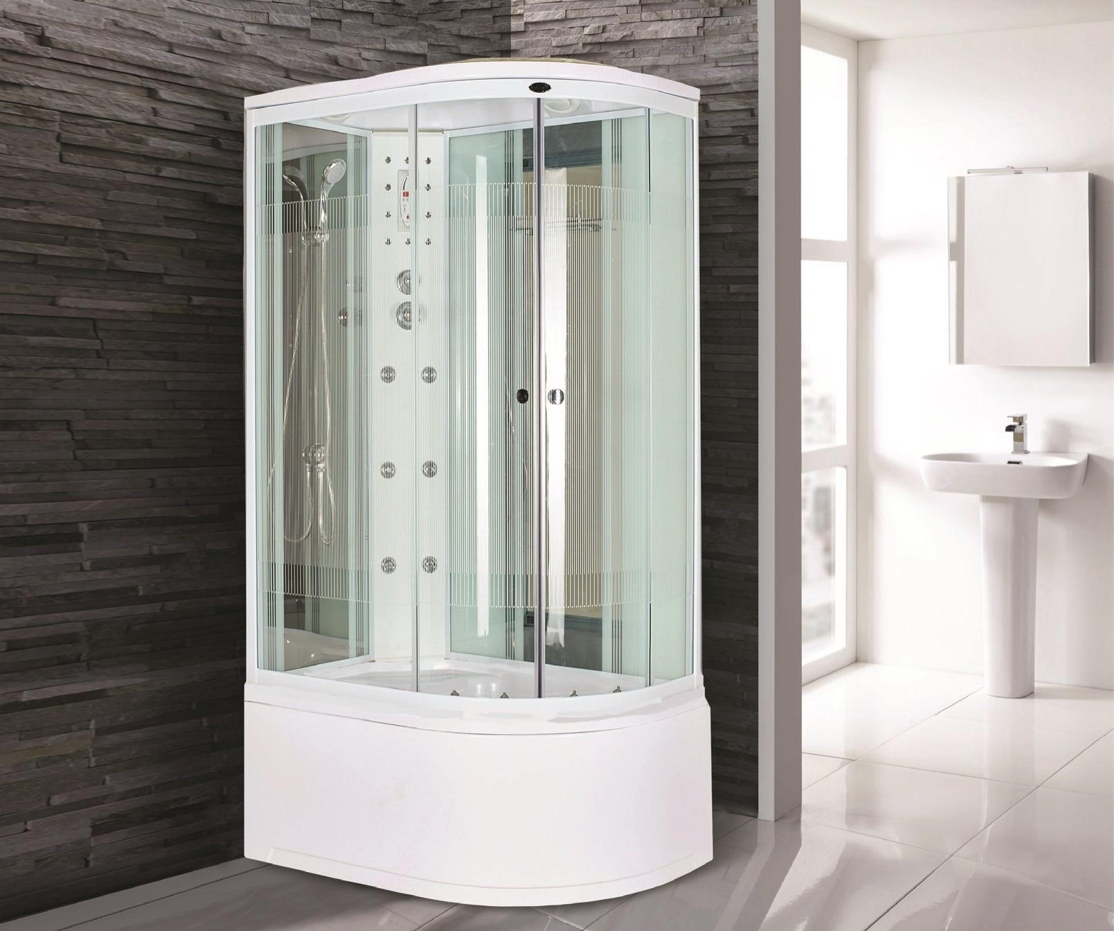 Душевая кабина NG-710-01LN (1200х800х2200) высокий поддон(48см) стекло ПОЛОСАТОЕ Niagara Ultra 7100134LN