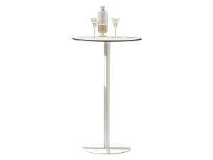 Высокий стол из стали и дерева