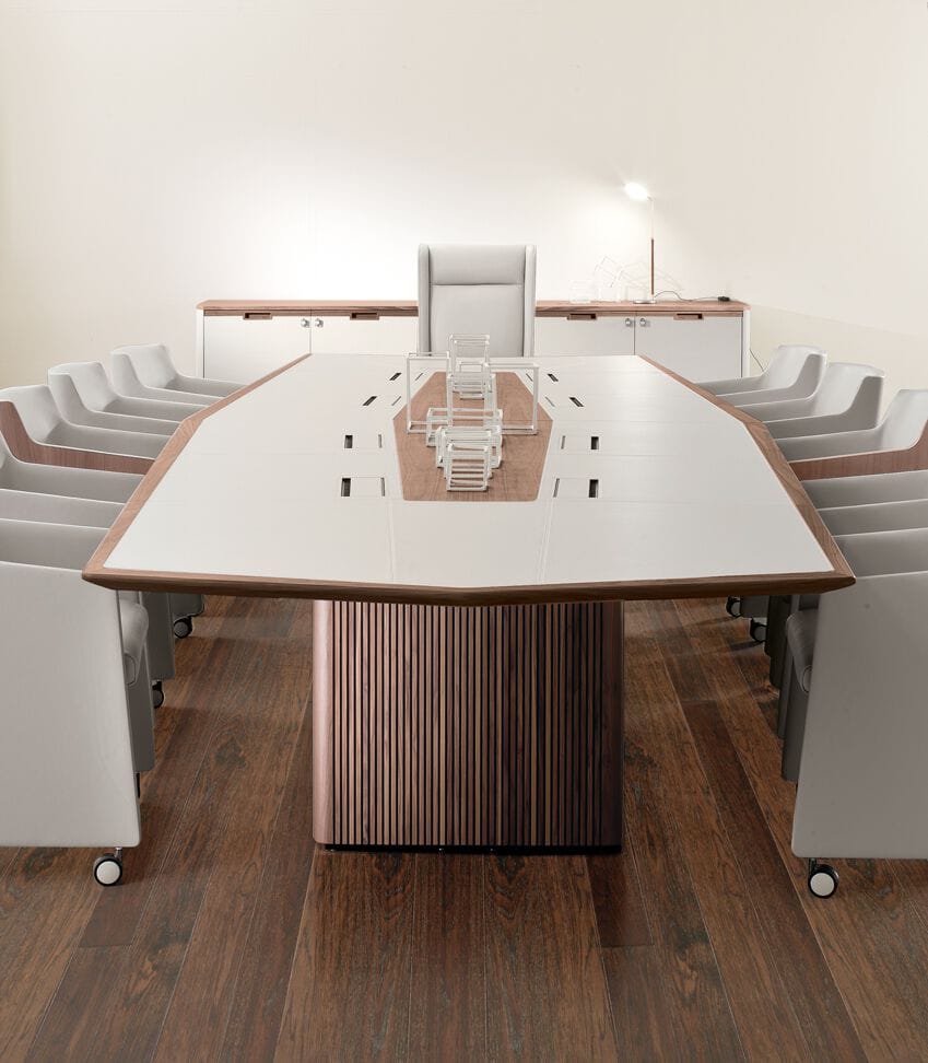 Прямоугольный стол для совещаний с кожаной обивкой и системой люверсов i 4 Mariani MASTER ARCH-00099936 - Вид №3