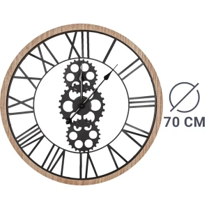 Настенные часы Atmosphera Meca ø70 см цвет черный 84462998 STLM-2123466