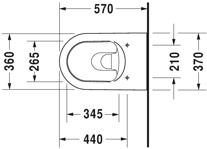 2528099000 Подвесной унитаз настенный Белый Duravit ME BY STARCK Германия - Вид №1